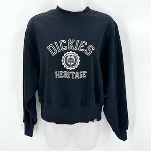 Dickies Oxford Crest Embroidered Fleece Sweatshirt Heritage M Womens Black READ